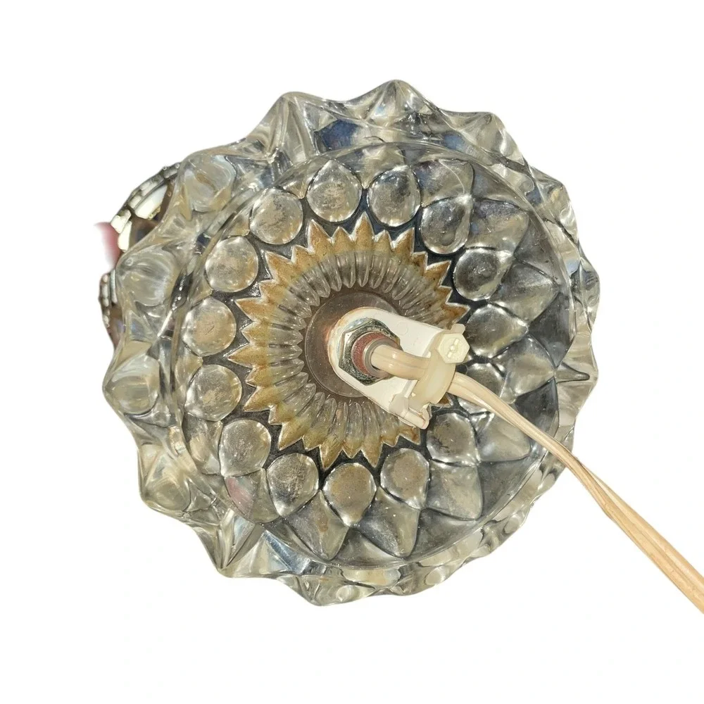Vintage Michelotti Crystal Boudoir Parlor Lamp‎ 1950s Replacement Shade Untested